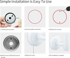 4 Pack Towel Hooks Bathroom Wall Hook Holder Stainless Steel Coat Robe Clothes - Image 3
