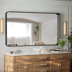 55"x 30" Black Bathroom Mirror - Image 8