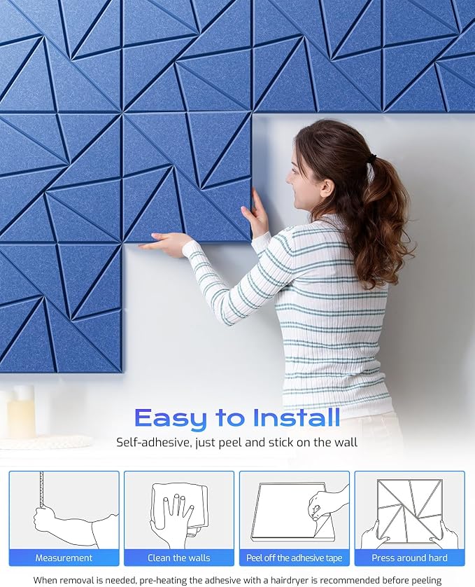 12 Pack Acoustic Panels, Sound Proof Foam Panels - Image 6