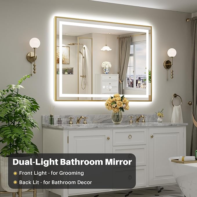 55x40 Inch LED Bathroom Mirror - Image 3
