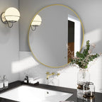 BEAUTYPEAK 20 Inch Round Mirror, Metal Frame Circle Mirror, Wall Mounted - Image 8
