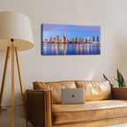 San Diego Skyline Wall Art Night View USA Cityscape Wall Decor Nature Sunset - Image 2