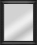 MCS 28x34 Large Wall Mirror, Brushed Black Frame & Beveled Detail Mirror by MCSIndustriesInc