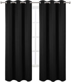 LEMOMO Black Thermal Blackout Curtains/42 x 84 Inch/Set of 2 Panels Room - Image 2