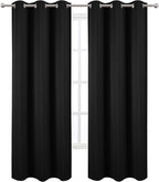 LEMOMO Black Blackout Curtains 34 x 84 Inch Length/Set of 2 Curtain - Image 2