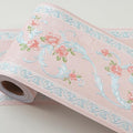 AbaBoorty 394"X4.1"Pink Flower Wallpaper Border Peel and Stick 3D Pattern Wall by AbaBoorty
