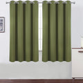 LEMOMO Olive Green Blackout Curtains 52 x 63 Inch Length/Set of 2 Curtain by Lemomo
