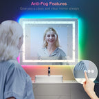 LOAAO 48"X28" LED Bathroom Mirror - Image 6