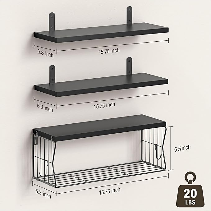 Floating Bathroom Shelves Wall Mounted - Image 3