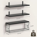 Floating Bathroom Shelves Wall Mounted - Image 3