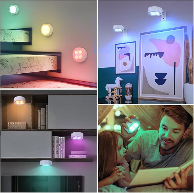 2Pcs Picture Lights for Wall, 13 Color RGB Magnetic Led Art Display Light for - Image 7
