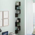 Furinno Rossi Wall Mount Floating Corner Shelf, 3-Tier Radial Set of 2 - Image 2