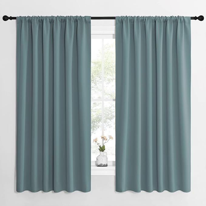 NICETOWN Greyish Blue Blackout Curtains Panels by NICETOWN
