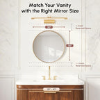 USHOWER Gold Bathroom Mirrors for Over Sink, 30 Inch Circle Mirror - Image 6