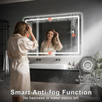 LED Bathroom Mirror, 48 x 36 Inch Anti-Fog Wall Mirror - Image 5