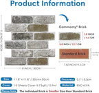 COMSTICKC 3D Faux Brick Wall Panel Peel and Stick, Small Size, Ultra-Light PVC - Image 4