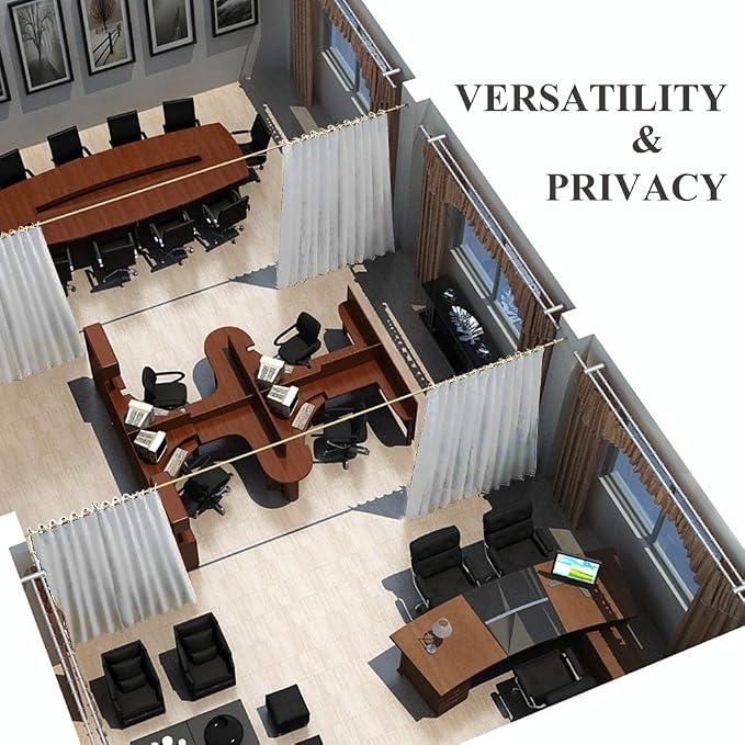 NICETOWN Room Divider Curtain Screen Partitions, Extra Wide Room Partitions and - Image 5