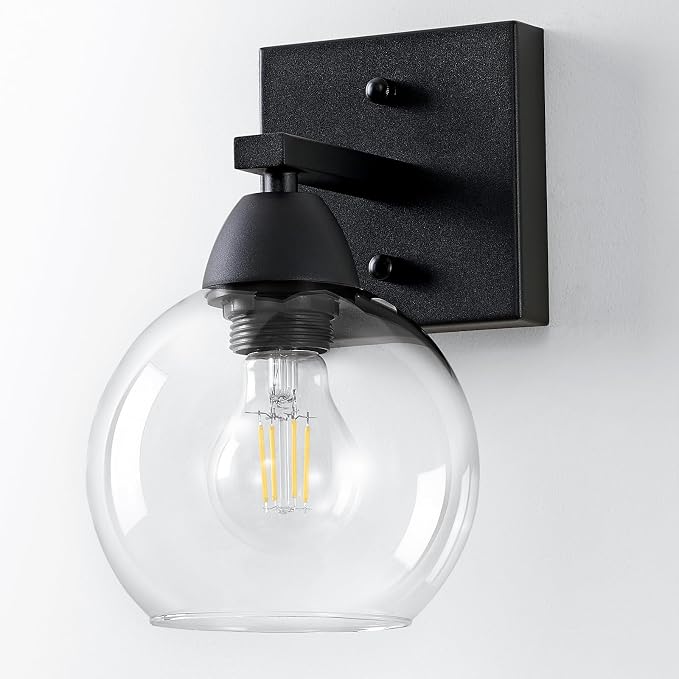 Bathroom Light Fixtures, 1-Light Matte Black Vanity Light by Unknown