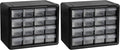 Akro-Mils 16-Drawer Plastic Storage Cabinet | 10-1/2 x 6-1/2 x 8-1/2 Inch | by Akro-Mils