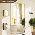 GLSLAND-38 x 77" Rectangular Full Length Mirror - Image 4