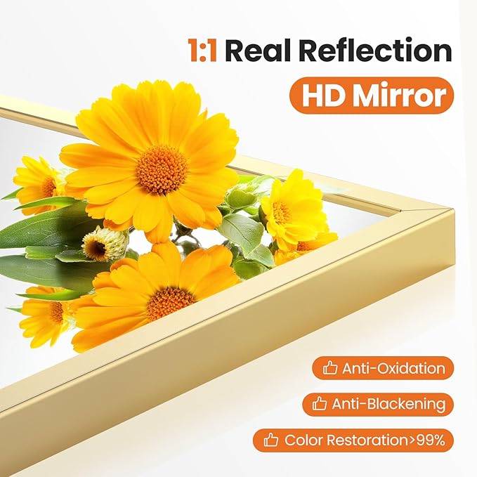 NEWBULIG 22X30 Inch Arched Bathroom Mirror - Image 4