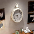 Menterry Small Retro Oval Wall Clock, Antique Old Design, Battery Operated - Image 6