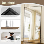 GLSLAND 77" x 38" Rectangular Full Length Mirror - Image 6