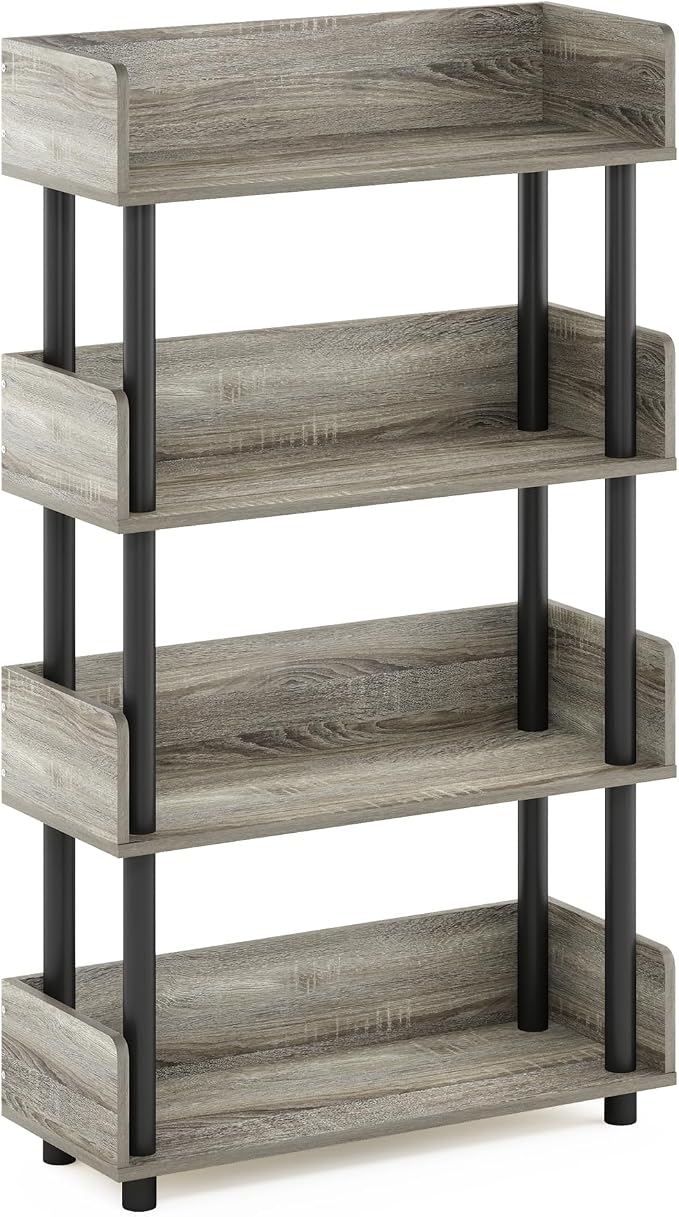 Furinno TURN-N-TUBE 4-Tier Display Shelf, Storage Shelves, Book Shelf, Open - Image 5