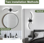 CANEOE Modern LED Wall Sconce Set of Two, 6000K Warm White Led Wall Light - Image 3