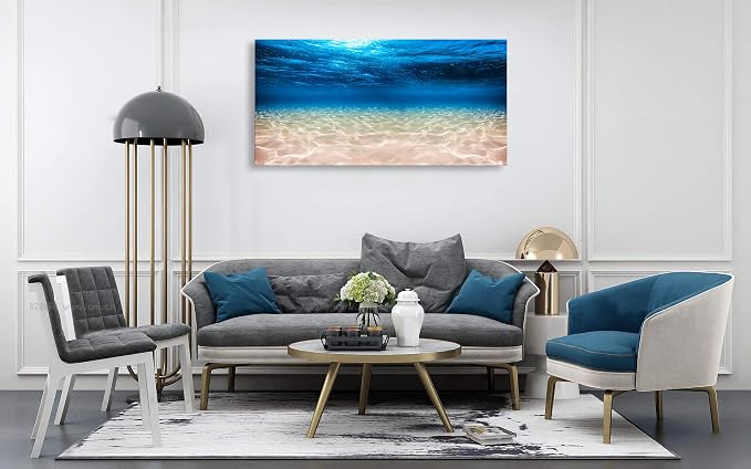 Cao Gen Decor Art-S00762 Print Artwork Blue Ocean Sea Wall Art Canvas Prints - Image 5