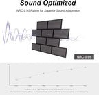 WoveN SounD Brick Acoustic Wall Panels, 16 Pack 16x12 Inch, PVC Wood Grain - Image 3