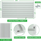 RELIANCER PVC Slat Wall Panels, 4ft by 2ft Garage Wall Organizer Storage System - Image 2