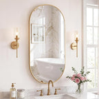 Sweetcrispy 24" x 48" Gold Bathroom Mirror - Image 2