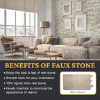 AZ Faux High-Density Polyurethane Faux Stone Wall Covering Panels - Image 3