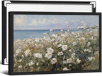 Nature Landscape Wall Art Coastal Wildflower Poster 24X36 inch Black Framed by rumlud