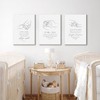 Joocrise Nursery Scripture Wall Art Set of 3 Nursery Bible Verse Wall Decor - Image 4