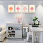 Framed 4 colorful abstract halo posters angel number positive energy - Image 4