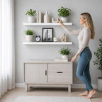 Floating Shelves 48 Inch Long 8" Deep Set of 2, Heavy Duty Wood Wall Mounted - Image 2