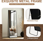 Delma Wall Full Length Mirror, Standing Mirror Full Body, Large Floor - Image 4
