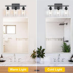 Ascher Bathroom Vanity Light Fixtures, 3 Light Wall Sconces Lighting - Image 4