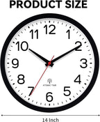AKCISOT Atomic Black Wall Clock Analog Clocks - Image 3