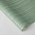 Tempaper Textured Metallic Sage Green Faux Grasscloth Removable Peel and Stick - Image 5