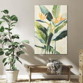 JolyWell Hand-paintd Botanical Canvas Wall Art Sage Green Leaf Tropical Plant by JolyWell