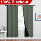 NICETOWN 100% Blackout Window Curtain Panels, Full Light Blocking Drapes - Image 2