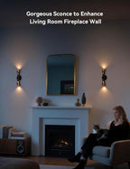 Tubicen Wall Sconces Up and Down Dimmable Black and Gold Movie Theater Sconce - Image 8