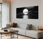 Cao Gen Decor Art S06498 Wall Art Canvas Sea White Full Moon in Night Picture - Image 7