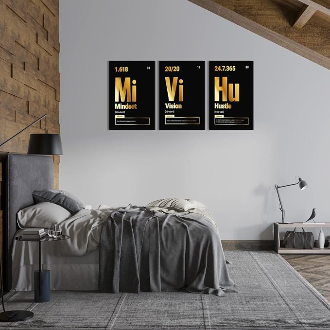 KAWAHONE Motivational Wall Art Canvas, Inspirational Quotes Grind Hustle Canvas - Image 7