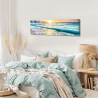 Sunrise Ocean Beach Canvas Wall Art Coastal Room Decor Nature Pictures - Image 6