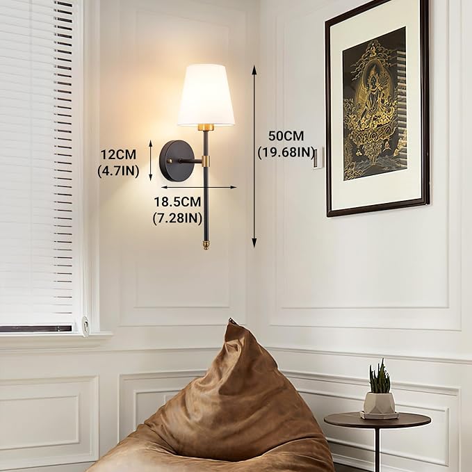 Peel and Stick Wall Sconces, Stick On Wall Sconce Set of 2, Battery Operated - Image 8