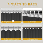 Room Divider Curtains for Ceiling Track Rod, 4.3 ft Wide x 9 ft Tall, 1 Panel - Image 3